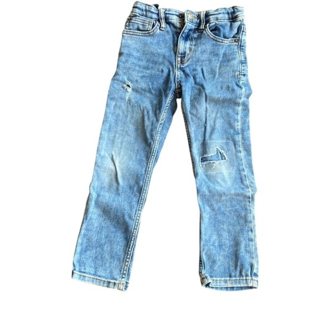 Bundle & Save Distressed Denim Med Wash Jeans Ripped Knee Casual Everyday Kid 6